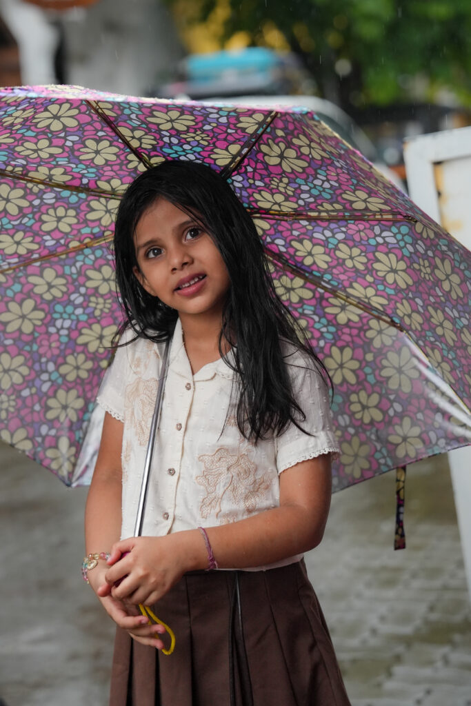 Birthday month kids photoshoot at Fort Kochi featuring a baby girl visiting Kerala from Pune
